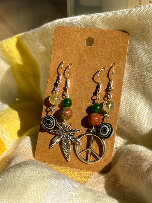 higher state mismatched earring set