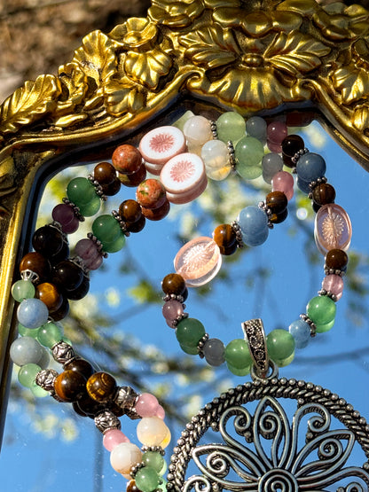 spring blooms statement necklace