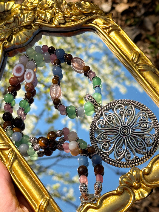 spring blooms statement necklace